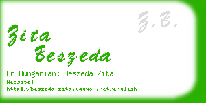 zita beszeda business card